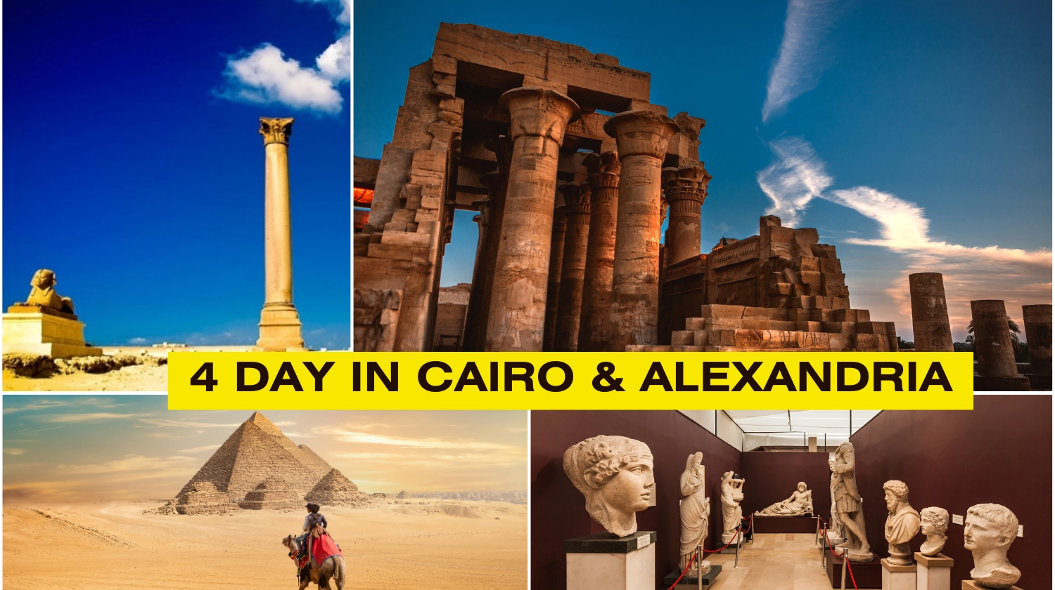 Tour economico di 4 giorni in Egitto al Cairo e ad Alessandria